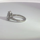 1.00 Carat Pear Shape Halo Lab Grown Diamond Engagement Ring