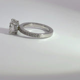 2.10 Carat Round Brilliant Lab Grown Diamond Hidden Halo Engagement Ring
