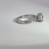 2.10 Carat Round Brilliant Lab Grown Diamond Hidden Halo Engagement Ring