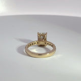 2.13 Carat Radiant Lab Grown Diamond hidden Halo Engagement Ring