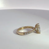 2.13 Carat Radiant Lab Grown Diamond hidden Halo Engagement Ring