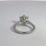 2.02 Carat Round Brilliant Lab Grown Diamond Cathedral Hidden Halo Engagement Ring