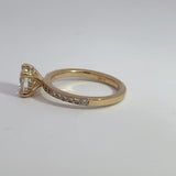 1.07 Carat Round Brilliant Lab Grown Diamond Hidden Halo Engagement Ring