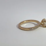 1.07 Carat Round Brilliant Lab Grown Diamond Hidden Halo Engagement Ring