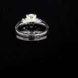 1 Carat Portuguese Lab Grown Diamond Cathedral 3 Stone Engagement Ring