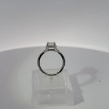 1.51 Carat Emerald Lab Grown Diamond Cathedral Twist Halo Engagement Ring