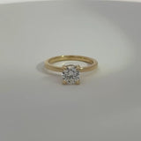 1.22 Carat Round Solitaire Hidden Halo Lab Grown Diamond Engagement Ring