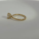 1.22 Carat Round Solitaire Hidden Halo Lab Grown Diamond Engagement Ring