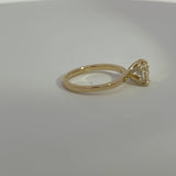 1.22 Carat Round Solitaire Hidden Halo Lab Grown Diamond Engagement Ring