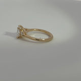 1 Carat Radiant Cathedral 3 Stone Lab Grown Diamond Engagement Ring