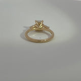 1 Carat Radiant Cathedral 3 Stone Lab Grown Diamond Engagement Ring