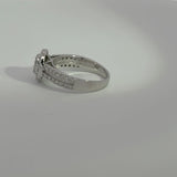 .90 Carat Round Halo Cluster Lab Grown Diamond Ring