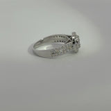 .90 Carat Round Halo Cluster Lab Grown Diamond Ring