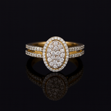 .92 Carat Round Halo Cluster Lab Grown Diamond Ring