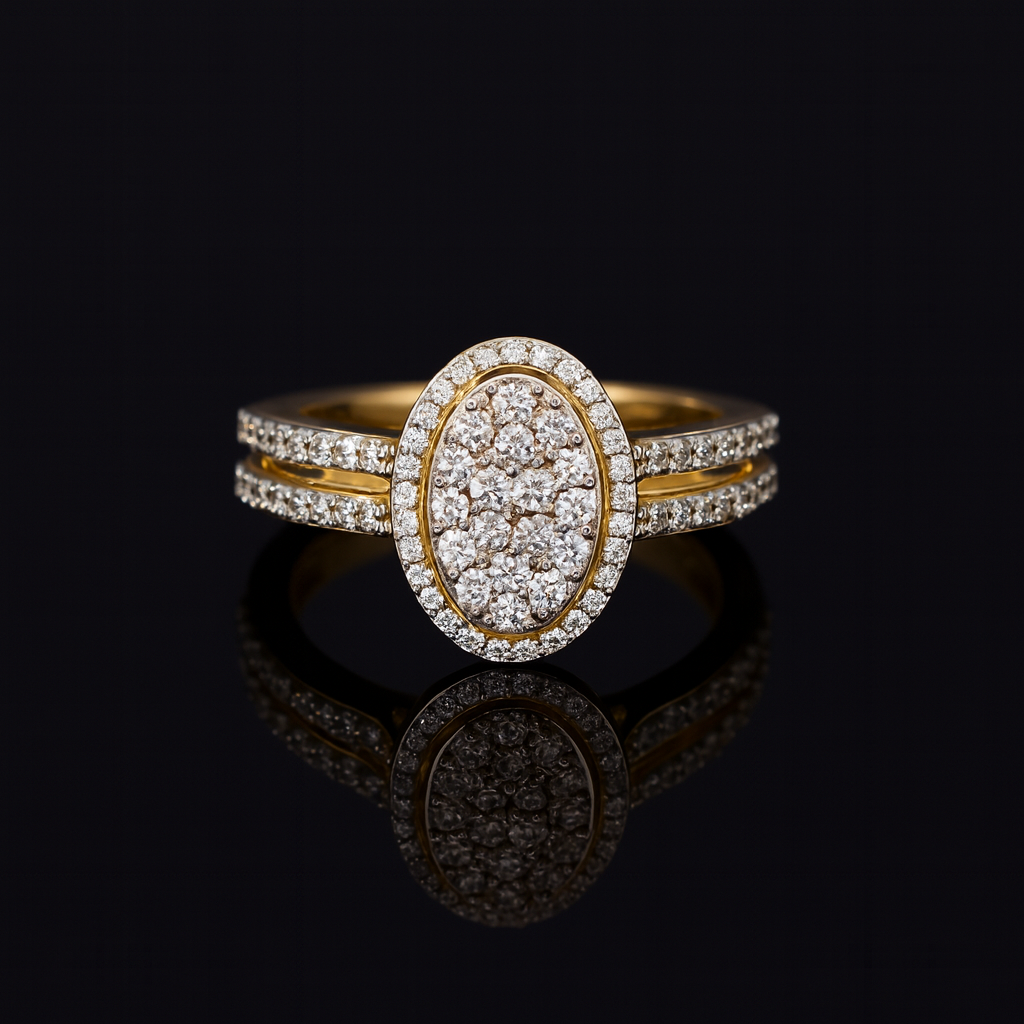 .92 Carat Round Halo Cluster Lab Grown Diamond Ring