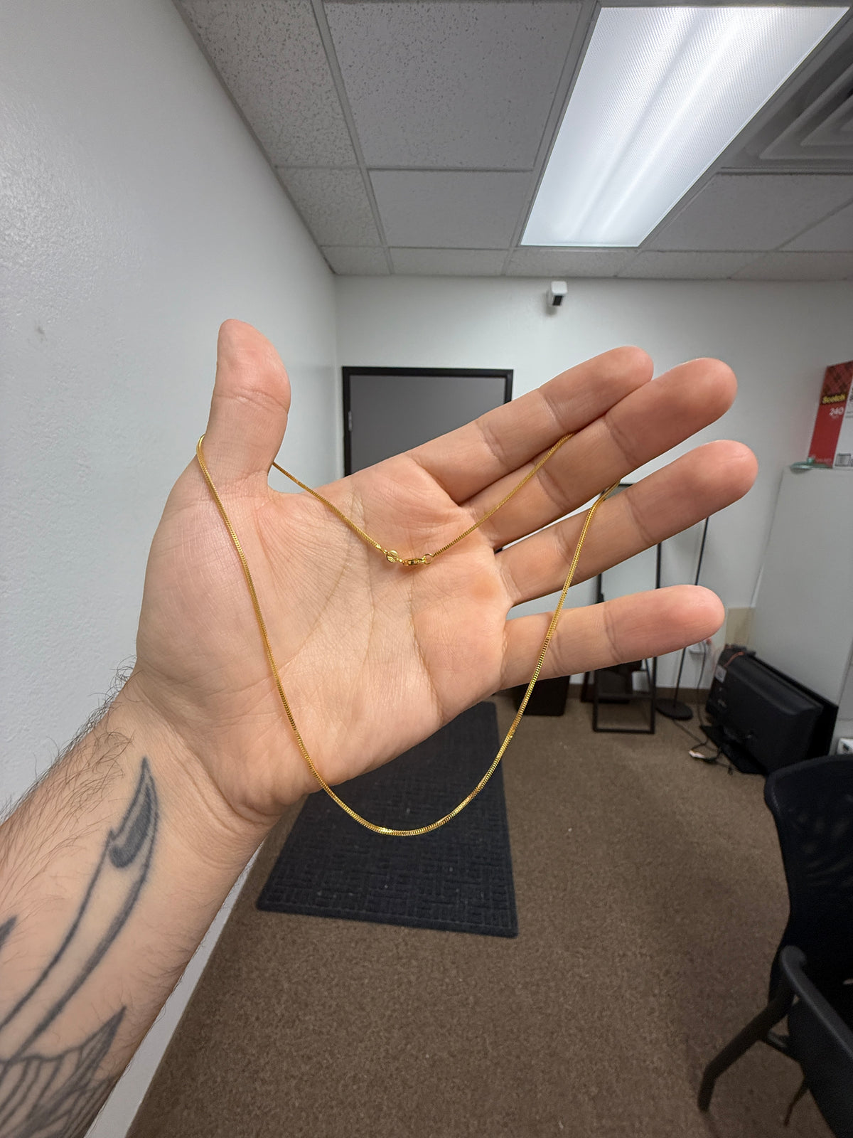 22k Gold Hollow Chain