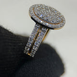 .92 Carat Round Halo Cluster Lab Grown Diamond Ring