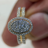 .92 Carat Round Halo Cluster Lab Grown Diamond Ring