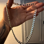 Sterling silver 925 Cuban curb chain 8.7mm wide and 20 inches long