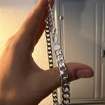 925 sterling silver Cuban chain clasp shown in close-up
