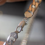 Detailed view of the lock on 8.7mm sterling silver Cuban curb chain