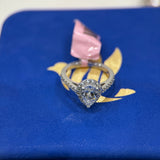 1.00 Carat Pear Shape Halo Lab Grown Diamond Engagement Ring