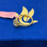 1.01 Carat Round Halo Cathedral Lab Grown Diamond Engagement Ring