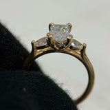 1.05 Carat Radiant Cathedral 3 Stone Lab Grown Diamond Engagement Ring