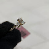 1.05 Carat Radiant Cathedral 3 Stone Lab Grown Diamond Engagement Ring