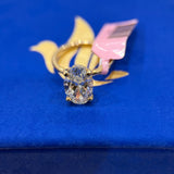 4.20 Carat Oval Hidden Halo Solitaire Lab Grown Diamond Engagement Ring