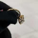 4.20 Carat Oval Hidden Halo Solitaire Lab Grown Diamond Engagement Ring