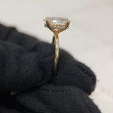 4.20 Carat Oval Hidden Halo Solitaire Lab Grown Diamond Engagement Ring