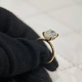 4.20 Carat Oval Hidden Halo Solitaire Lab Grown Diamond Engagement Ring