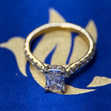 1.15 Carat Radiant Cathedral Lab Grown Diamond Engagement Ring