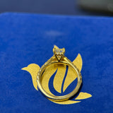 1.15 Carat Radiant Cathedral Lab Grown Diamond Engagement Ring