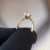 1.15 Carat Radiant Cathedral Lab Grown Diamond Engagement Ring