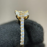 1.15 Carat Radiant Cathedral Lab Grown Diamond Engagement Ring