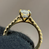 1.15 Carat Radiant Cathedral Lab Grown Diamond Engagement Ring
