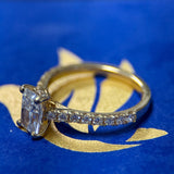 1.15 Carat Radiant Cathedral Lab Grown Diamond Engagement Ring