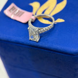 3.01 Carat Radiant Cathedral Lab Grown Diamond Engagement Ring