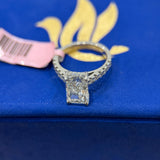 3.01 Carat Radiant Cathedral Lab Grown Diamond Engagement Ring