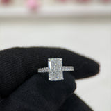 3.01 Carat Radiant Cathedral Lab Grown Diamond Engagement Ring
