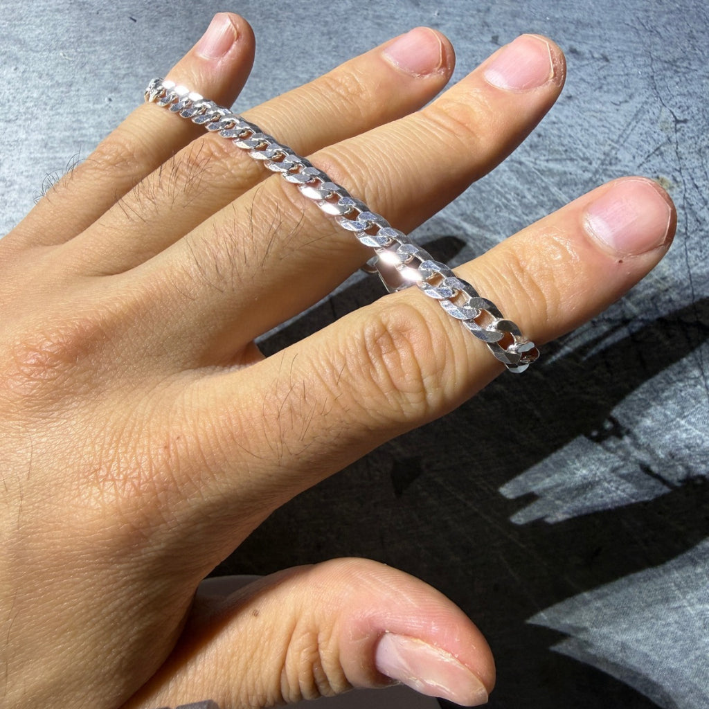 Sterling Silver Cuban Curb Bracelet - 10.4g