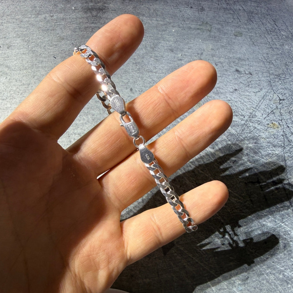 Sterling Silver Cuban Curb Bracelet - 10.4g