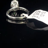 2.09 Carat Oval Lab Grown Diamond Hidden Halo Engagement Ring