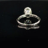 2.09 Carat Oval Lab Grown Diamond Hidden Halo Engagement Ring