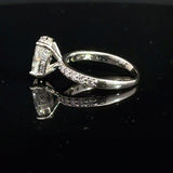 2.09 Carat Oval Lab Grown Diamond Hidden Halo Engagement Ring