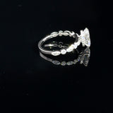 2.09 Carat Oval Hidden Halo Bubble Band Lab Grown Diamond Engagement Ring