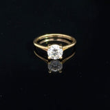 1.31 Carat Round Brilliant Cathedral Lab Grown Diamond Engagement Ring