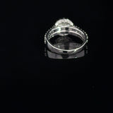 .90 Carat Round Halo Cluster Lab Grown Diamond Ring